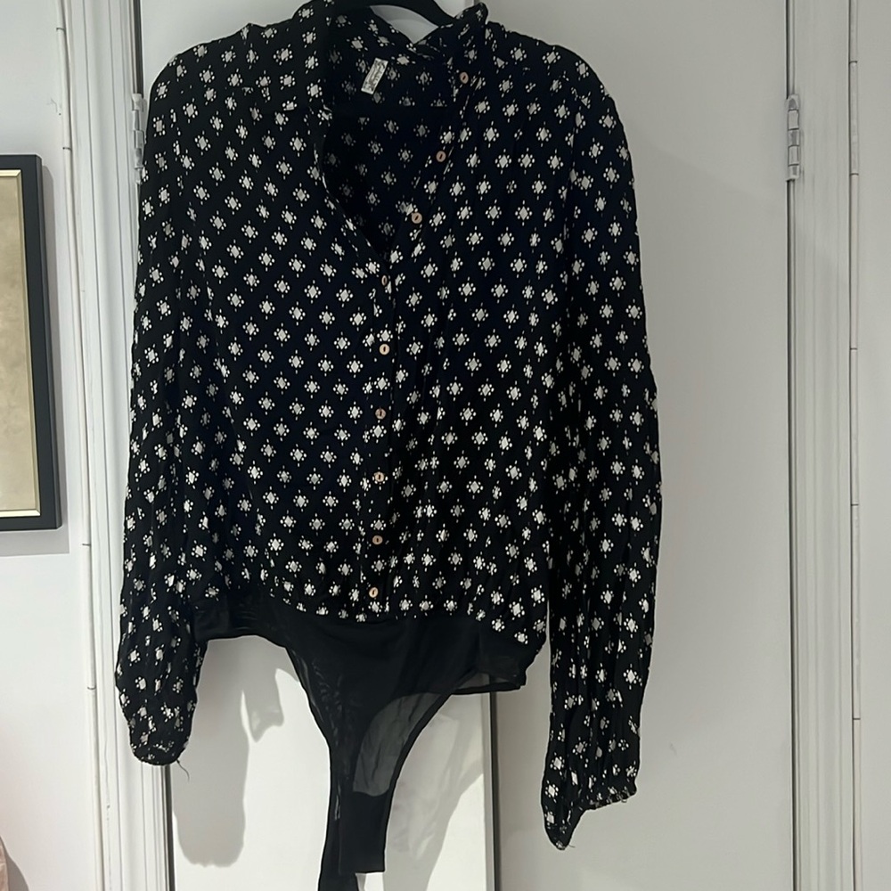 Free People collared bodysuit